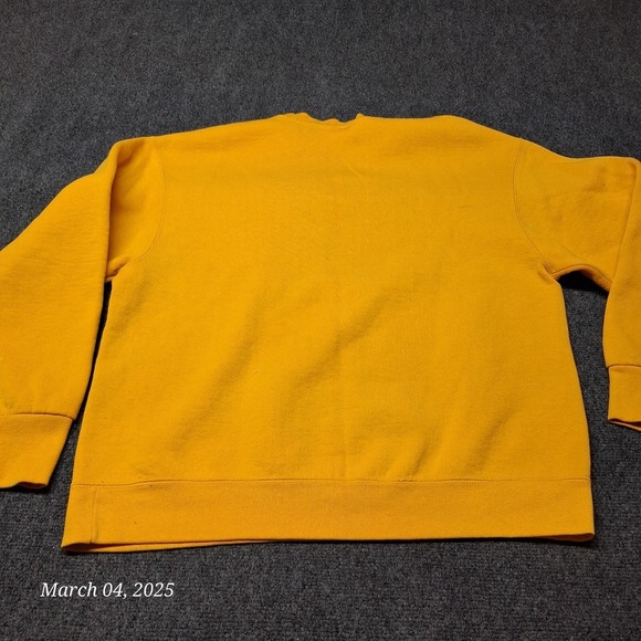 * VTG Empire Sled Dog Race Sweatshirt Adult Large Yellow Crew Neck USA Made - Picture 7 of 7